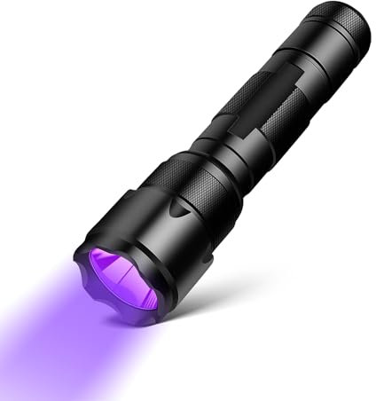 luz ultravioleta 365nm linterna UV Lámpara profesional para detectar minerales Escorpiones de diamante Fluorescencia de verificación de documentos en cosméticos