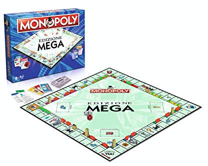 Winning Moves Monopoly Mega Brettspiel, Brettspiel für Erwachsene und Kinder ab 8 Jahren, für 2 bis 6 Spieler