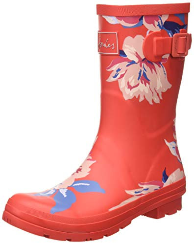 Joules Molly Welly Shoes, Stivali in Gomma Donna, Rosso Tutto Floreale, 36 EU