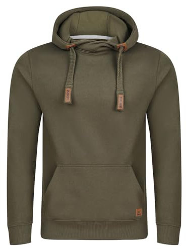 riverso Hoodie Herren Regular Fit RIVNiklas Kapuzenpullover Pullover Cross-Over-Kragen Grün 4XL (4XL, Ivy Green (BJD))