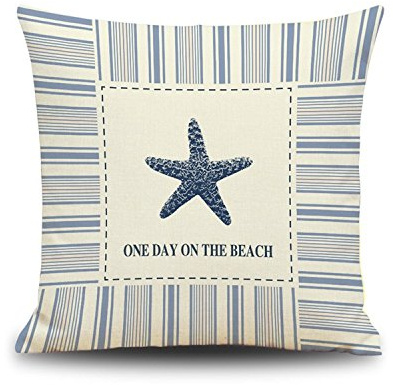 Schwar Textilien Kissenhülle Kissenbezug Maritim 45x45 cm Dekokissen Nautic Anker Schiff Bedruckt Muster 25-m313-E