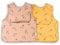 ÜneeQbaby Wasserdichte Baby- und Kleinkind-Lätzchen, 2 Stück, ärmellos, Öko-Tex-zertifiziert zum Füttern und Spielen mit Brusttasche