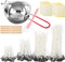 JEMESI Kit de Fabrication de Bougies, avec 680ml Creuset, 200x Mèches de Bougie, 200x Autocollants mèche double face, Titulaire Fixe Mèche et Remuer la Cuillèree, pour Fabrication Bougie