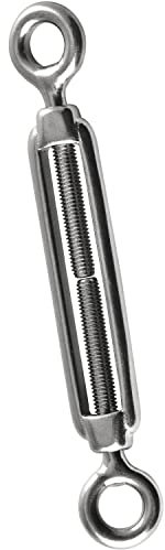 FASTON® Spannschlösser Auge - Auge M10 änhl. DIN 1480 Edelstahl A4 V4A (2 Stück) Spannschloss Wantenspanner Spannschloß Spannschraube Drahtseil Seil Kabel