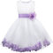 Freebily Vestito da Principessa Bambina Abiti da Damigella Ragazza Abito da Sera Lungo Vestito da Cerimonia Elegante Senza Maniche Gonna Lunga Tulle Festa di Compleanno Lavanda A 12 Anni