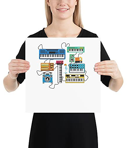 Humorvolles Schlagzeug Elektronischer Musiker Synthesizers Enthusiast Neuheit Poster