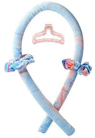 Barre à friser sans chaleur - Sans chaleur - Ruban de soie - Rouleau à cheveux avec pince à cheveux - Naturel et doux - Outil de coiffure pour dormir pendant la nuit (Caï)