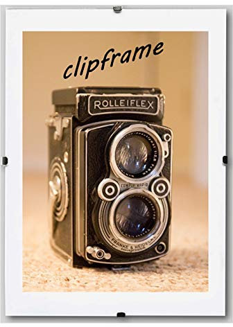 Rahmenloser Bildhalter clipframe 60x80 cm Cliprahmen mit 1 mm Antireflex Kunstglas