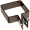 HaGa® Strebenschelle - 7cm x 7cm - Befestigungsschelle - Zaunstreben - Zaunbau- braun - 50 Stück - Kantholzschelle