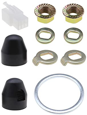 VGOL 1 Jeu Écrous de Moteur Moyeu de Vélo Électrique Rondelles de Sécurité Blocage de Roue Vis Boulon d'essieu Moteur pour Moteurs 750W-1500W avec Arbre 14mm