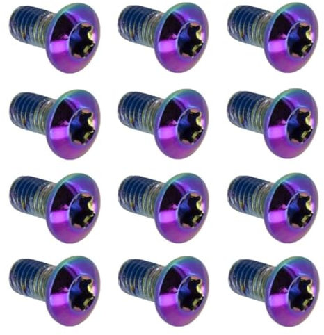 Pack of 12 Mountain Bike Disc Brake Rotor Bolts MTB Bicycle M5x10MM Brake Rotor Screws Bicycle Disc Brake Accessories for Mountain Bike
