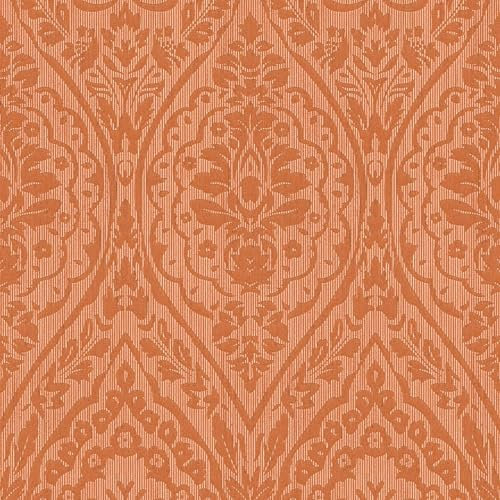 Barock Tapete Profhome 961952-GU Textiltapete strukturiert mit Ornamenten matt orange rot 5,33 m2