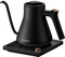 INTASTING Hervidor eléctrico de cuello de cisne, control de temperatura ± 0.5 °C, interior de acero inoxidable, calentamiento rápido, para verter sobre café o té, hervir agua, 0.9 L, negro