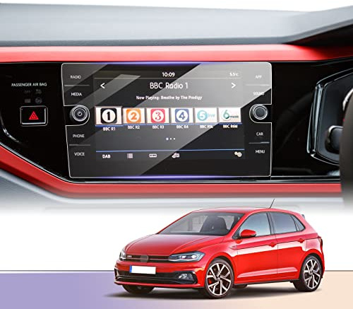 LUWU Kompatibel mit VW Polo MK6 2018-2026 Navigation Displayschutzfolie 8 Zoll GPS HD Panzerglas Schutzfolie 9H Kratzfest Zubehör Polo MK6