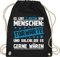 Turnbeutel Rucksack - Handball WM 2023 Trikot Ersatz - Es gibts 2 Arten von Menschen - Torwarte weiß/blau - Unisize - Schwarz - handballbeutel handballer torwart kinderturnbeutel beutel hanball