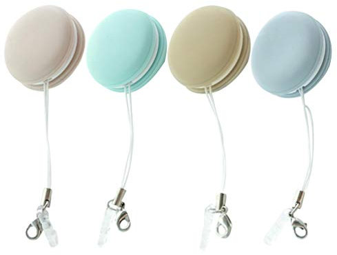 STOBOK 4 Pièces Macaron Écran De Téléphone Portable Nettoyant Écran Boule De Nettoyage Mini Macaron Chiffon De Nettoyage Écran Lentille Lingettes Porte-Clés Portable (Couleur