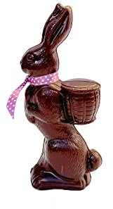 Krönner Veganer Osterhase aus feinster Edel-Zartbitterschokolade mit 65% Kakaoanteil (90 g / 19 cm) – Hochqualitativer Schoko Osterhase für frohe Ostern – Vegane Schokohasen