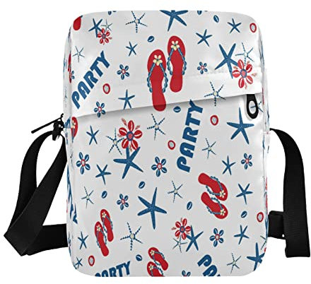 Party Flip Flop Schuh Crossbody Tasche Kleine Casual Messenger Schultertasche Handtasche Handytasche Geldbörse für Damen Herren Kinder, Mehrfarbig01, Einheitsgröße