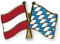 Freundschaftspin pins Österreich-Bayern Flagge Fahne Anstecker Button Metall NEU Anstecknadel