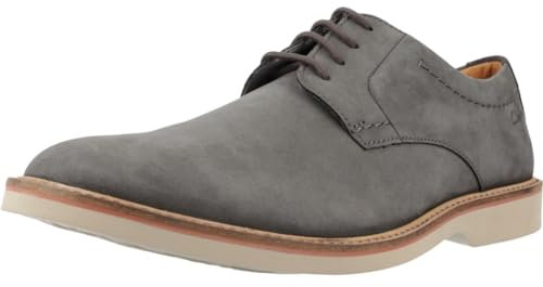 Clarks Homme Atticus LT Lace, Nubuck Gris Foncé, 44 EU