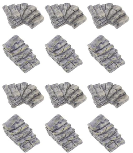 IMIKEYA 12pcs Miniature Stone Steps Fairy Garden Ornaments Small Ladder Dolls Figurines Dolls House Accessories Stone Walkway For Microlandscape Bonsai Decoration