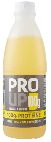 Bouteille individuelle de blanc d'oeuf PROUP de 1 kg avec 100 g de protéines. De poules élevées à la terre. Se conserve à température ambiante