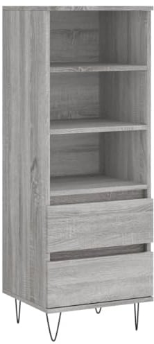 vidaXL Highboard Grau Sonoma 40x36x110 cm Holzwerkstoff