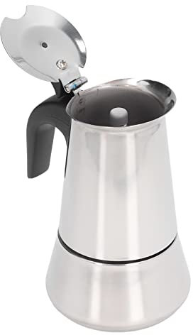Moka, Macchina per caffè Americano, Acciaio Inox, per Cucinare (Serve 2)