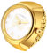 JewelryWe Ringuhr Fingeruhr Elastisch Schmetterling - Damen Analog Quarz Fingerringuhr Ring Uhr Uhrenring mit Weiß Schmetterling Römischen Ziffern Zifferblatt und Gold Legierung Elastisch Band
