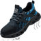 Zapatillas Seguridad Hombre Ligeros Zapatos de Seguridad con Punta de Acero Anti-aplastamiento Calzado de Seguridad Transpirable Antideslizante Zapatillas Deportivas Negro Azul 44 EU
