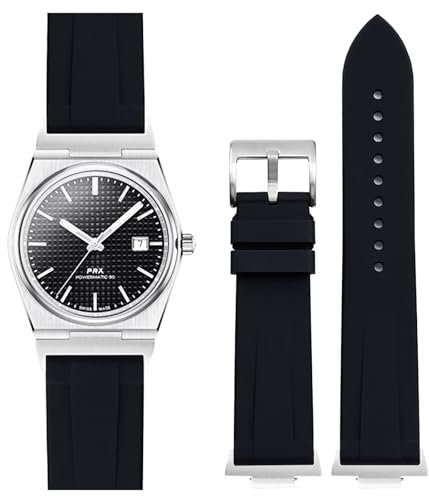 Stanchev Armband für Tissot PRX Uhren-Serie, Schnellverschluss, weiches Silikonband für Tissot PRX Powermatic 80,12 mm, für Herren und Damen, Ersatzarmband für Tissot PRX 40 mm, 40mm watch