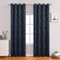PDSYCB Verdunklungsgardine Blau WxH/2x75x205cm Gardinen WohnzimmerDicke Vorhänge mit Ösen für Wohnzimmer 2er Set Küchen Kälteschutz & Hitzeschutz Fensterdekor Landhaus Gardine Vorhänge
