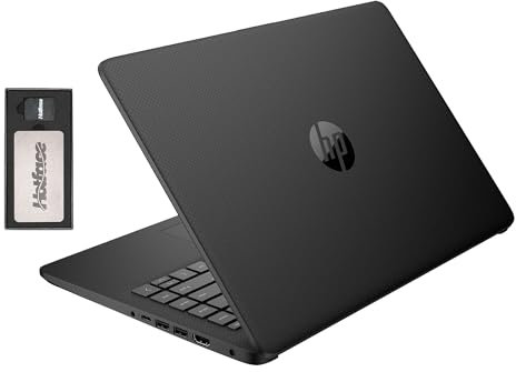 HP Stream 14 HD BrightView Laptop, Intel Celeron N4120, 16GB RAM, 256GB Storage (128GB Emmc+ 128GB USB Card), Intel UHD Graphics, 720p Webcam, Wi-Fi, 1 Year Office 365, Win 11 S, Black