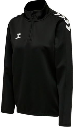 hummel Damen Hmlcore Xk Half Zip Woman Sweatshirt, Black/Black, M EU