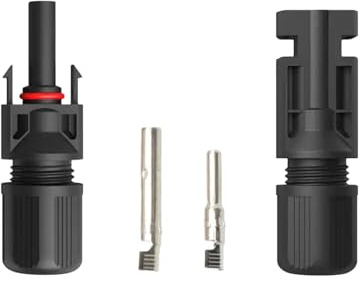 NAmobile Solar Verlängerungskabel für Solarpanel - Solarstecker Solarkabel für Solarmodule - Photovoltaik-Stecker - Kabel 4 mm² / 6 mm² - TÜV, Kabelquerschnitt:4mm², Länge:1x Steckerpaar