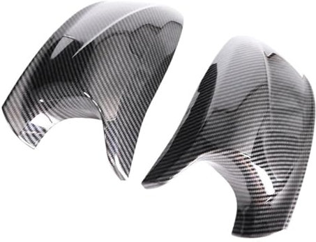 AJOHBM 2 Stück Glänzend Schwarzes Carbonmuster Als Ersatz Für Rückspiegelabdeckungen Schalen Für B&MW X3 F25 X1 E84 Vor LCI 2010 2011-2013 Rückspiegel Abdeckung(Carbon Pattern)