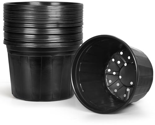 OUPSAUI Blumentöpfe für Pflanzen, 1,2 l, 3 Liter, Flexibler Kunststoff, mit Drainagelöchern, Kunststofftöpfe für Outdoor-Pflanzen (3 Liter, 24 Stück)