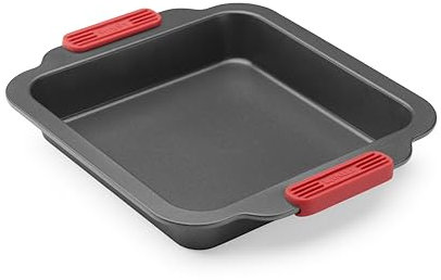 Lékué Molde Cuadrado Pastelería antiadherente Metálico, 20 cm