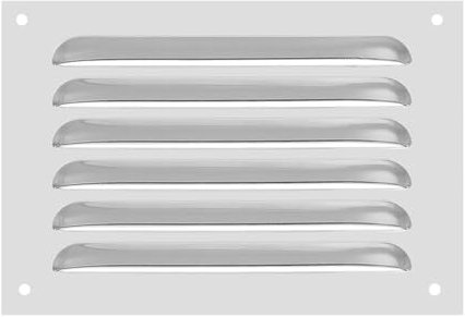PATIKIL 10 x 6 Inch Aluminum Vent Cover, Screen Air Grille Ventilation Cover HVAC Louvered Grill for Home Kitchen Fireplace Bathroom Wall Ceiling, Silver Tone