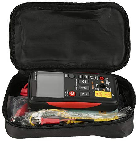9999 Counts Digitalmultimeter für AC- und DC-Spannungs-, Strom-, Widerstands- und Temperaturmessungen, mit Data Hold, Maximum Hold und Hintergrundbeleuchtung, Q1 True RMS