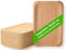 Ecocleo® Eco PAPPTELLER Eckig 13x20 cm kraft braun | 200 Stück | Teller aus Frischfaserkarton | Einwegteller biologisch abbaubar | Öko Papierteller für Grillen Geburtstag und Party