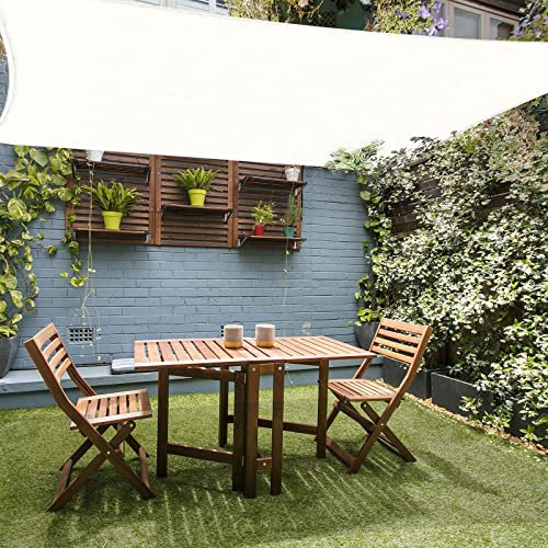 HAIKUS Voile d'ombrage Rectangulaire 2,5x4 m, Toile Ombrage HDPE Respirant (185g/㎡), Filet dombrage Rectangle 4x2,5 m avec Protection UV pour Patio Jardin Terrasse Extérieur, Blanc