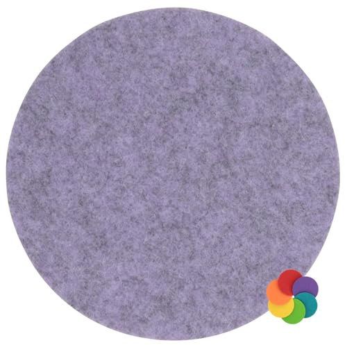 Filz Untersetzer & Platzset - Stärke: ca. 3mm - 100% Polyester - Made-in-Germany - Farbe/Größe: Lavendel-meliert - HF055 15cm