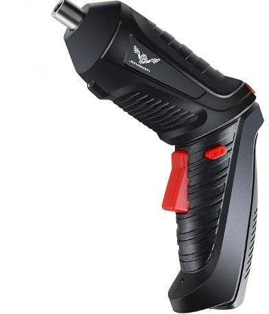 Cordless Electric Screwdriver for DIY, Rotated 90° Handle, Equipped with LED Worklight & Charger, Ideal Home & Office Tool