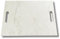 LITHOS MATERIE Tagliere da cucina marmo look in Gres, 40 x 30 cm, Bianco Matt con venature