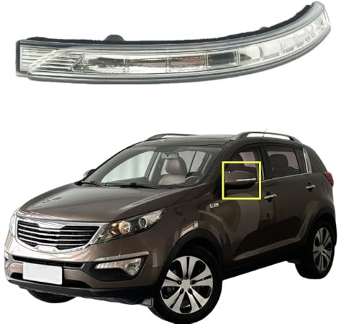 ALOEU Auto Rückspiegel Blinker für KIA Sportage 2011-2014, Rückspiegel Signalleuchte Außenspiegel Kontrollleuchte Blinker Abdeckung Links Rechts Zubehör 876143W100,Left