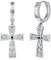 MEDWISE Keltisches Kreuz Creolen Ohrringe 925 Sterling Silber ViKing Kreuz Ohrringe Hängend Amulett Wikinger Schmuck Gothic Geschenk für Herren Sohn Jungen Damen Männer Weihnachts Geschenk