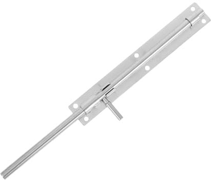 NUOBESTY Loquet à Pêne Coulissant En Acier Inoxydable Épais 38,5 Cm Solide Verrou De Porte Française Pour Portail En Bois Usage Extérieur Une Pièce