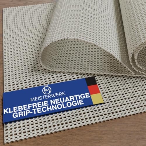 MEISTERWERK rutschfeste Teppichunterlage - (EXTRA STARKER Halt) Anti-Rutsch-Matte für Teppiche & Läufer | zuschneidbar, universell einsetzbar für alle Böden | 180x180 cm