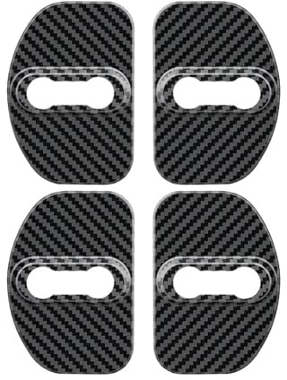 rjpbk Lot 4 caches serrure porte voiture,Compatible With Renault | Compatible With Scenic,for Laguna,for Captur,for Megane,2 3(Carbon fiber)